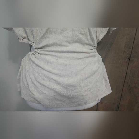 ASOS DESIGN linen look tee with open back in natural. Size US 6. NWT - Picture 12 of 15